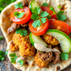 Falafel and Oxtail Fusion Wrap