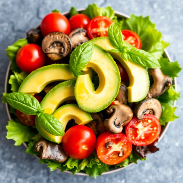 Italian Avocado and Mushroom Salad