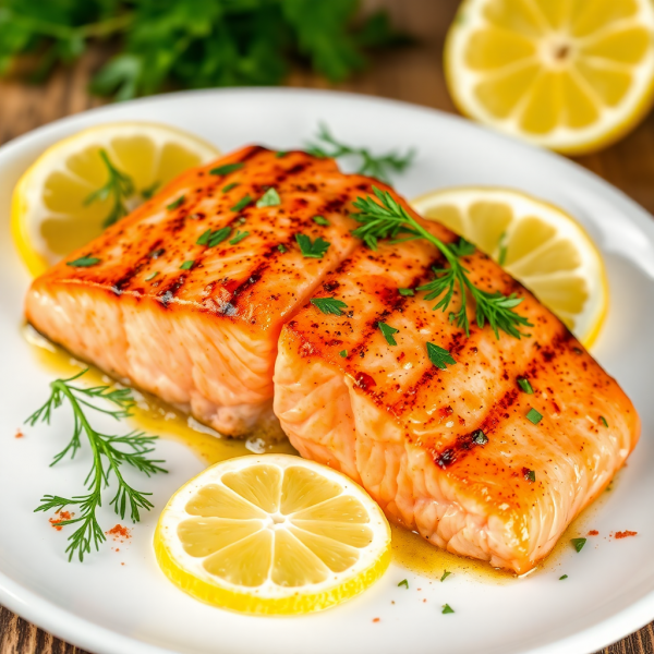 Grilled Lemon-Garlic Salmon with Fresh Herbs