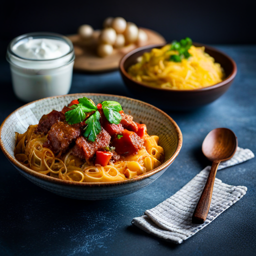 Beef 'n Chicken Rice Pasta