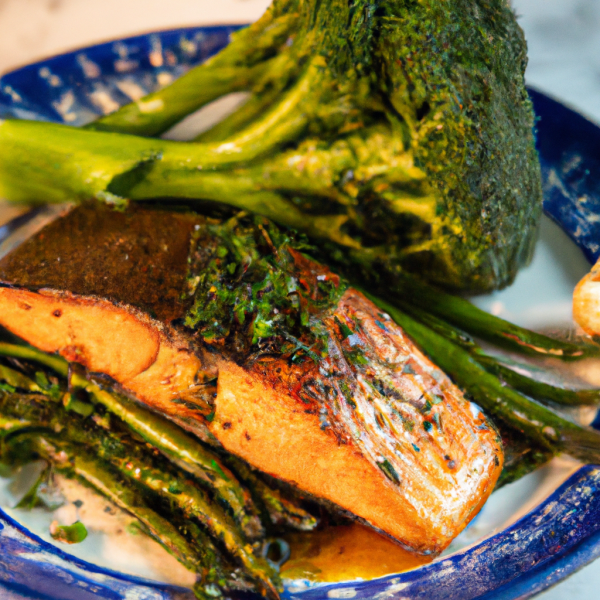 Grilled Salmon with Broccolini