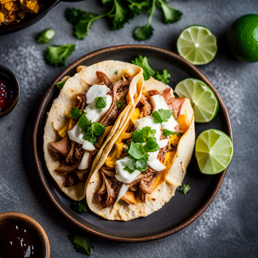 Mexican Duck and Egg Breakfast Tacos