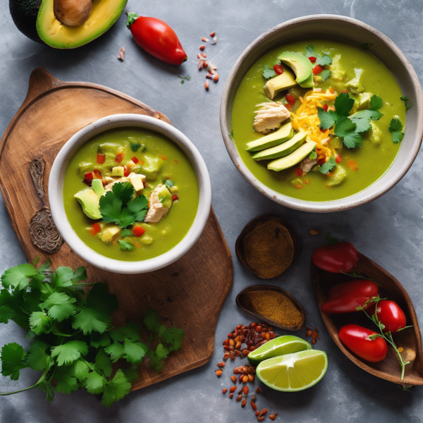 Moroccan Avocado and Chicken Soup