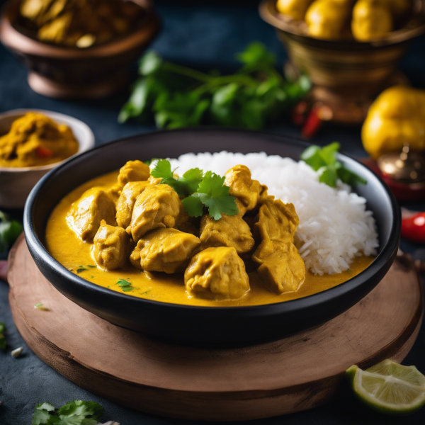 Garlic Curry Chicken with Rice