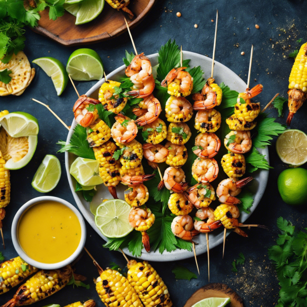 Grilled Corn and Shrimp Skewers