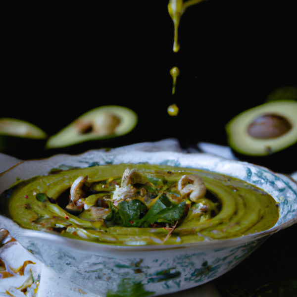 Avocado Soup with Lebanese Twist