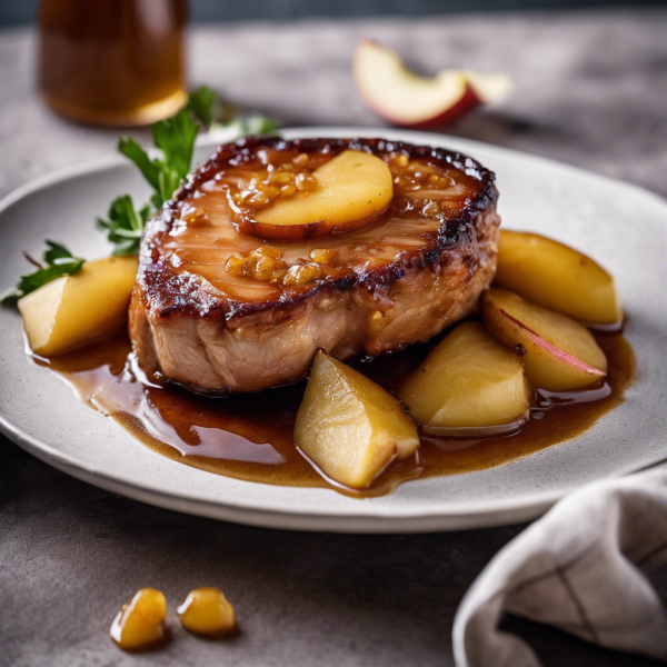 Mustard-Glazed Pork Chops with Pear Chutney