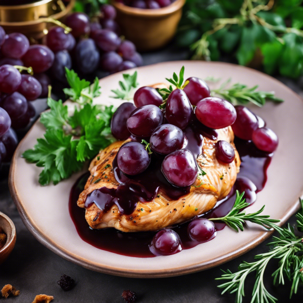 Balsamic Chicken with Grape Sauce