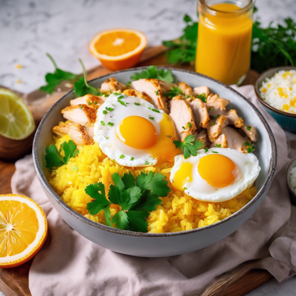 Citrus Chicken and Egg Rice Bowl