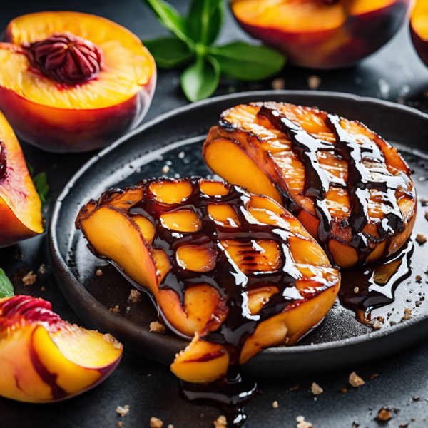 Grilled Peach and Balsamic Glazed Chicken