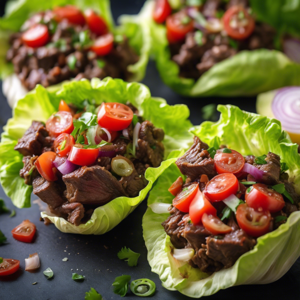 Garlic Beef Lettuce Wraps