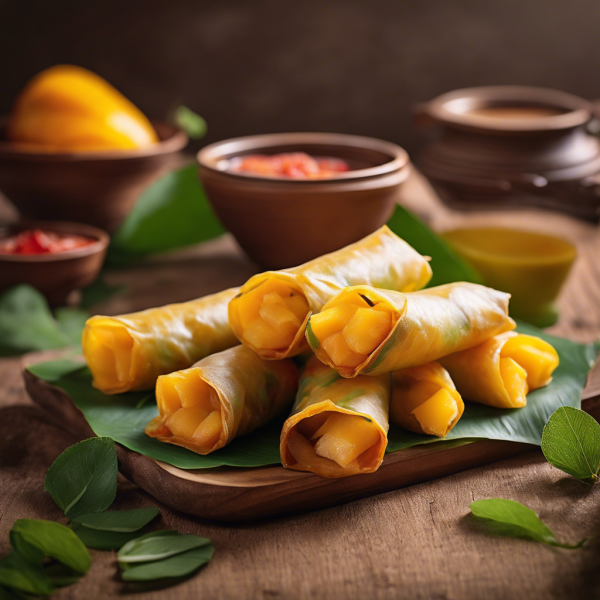 Mango Beef Spring Rolls