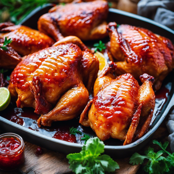 Sweet and Spicy Jam Glazed Chicken