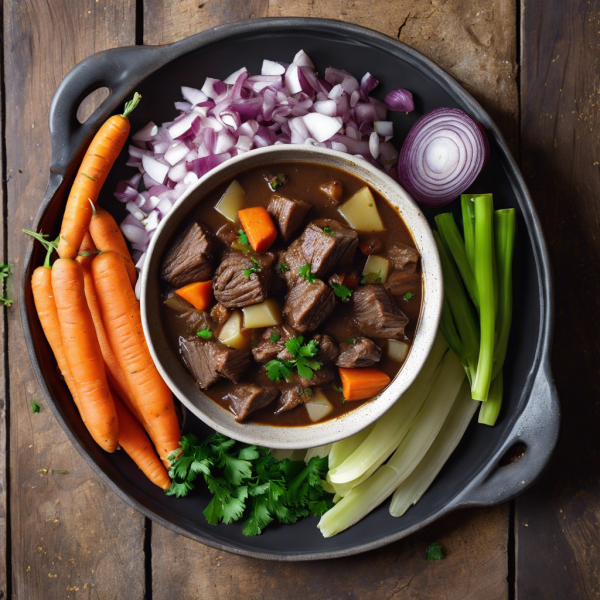 Guinness Braised Beef Stew with Cauliflower Mash