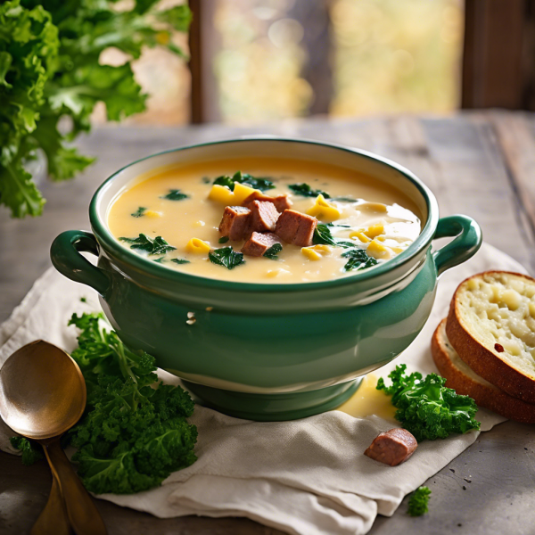 Creamy Potato and Sausage Soup with Kale