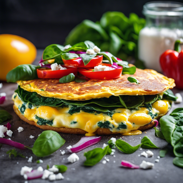 Savory Spinach and Feta Omelette