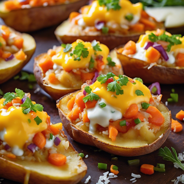 Arabic Vegetable Stuffed Potato Skins