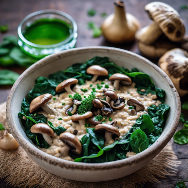 Savory Oatmeal with Mushrooms and Spinach