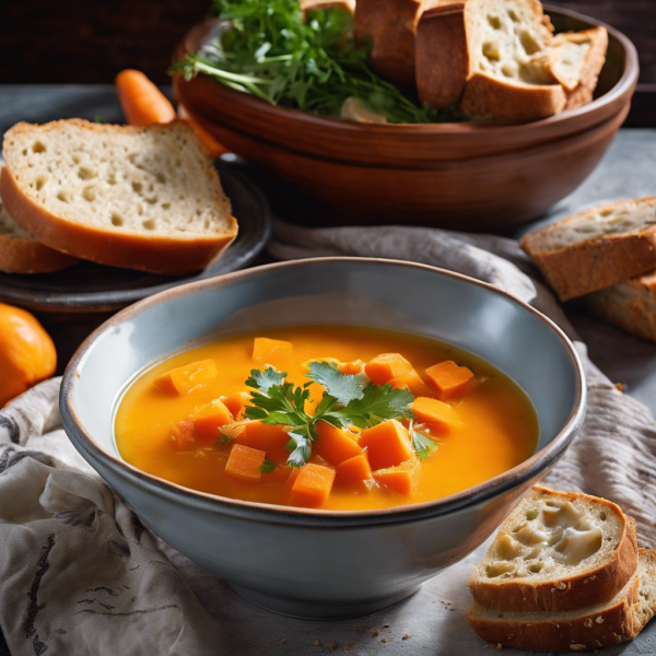 Asian Carrot Bread Soup