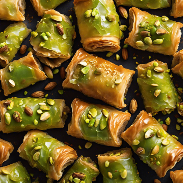 Arabian Delight: Pistachio Baklava Rolls