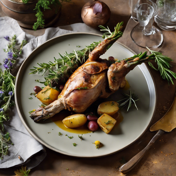 Herb-Roasted Rabbit with Rosemary Potatoes