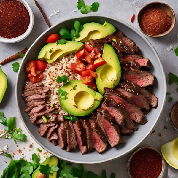 Caribbean Avocado Beef Bowl