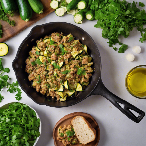 Herbed Turkey Zucchini Skillet