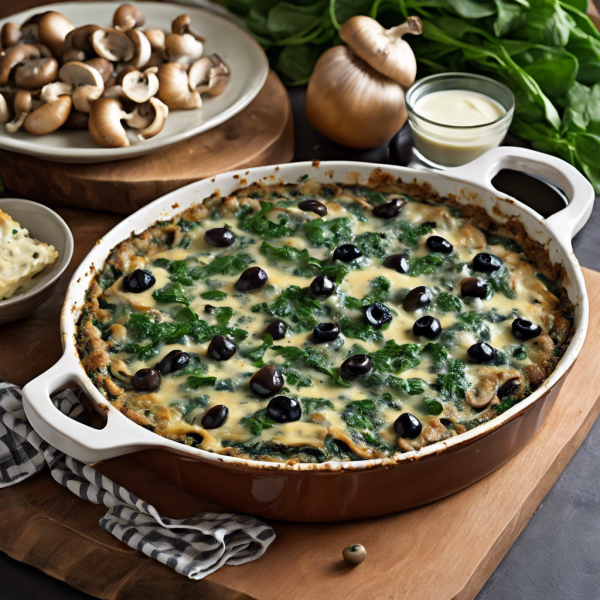 Creamy Spinach and Mushroom Bake