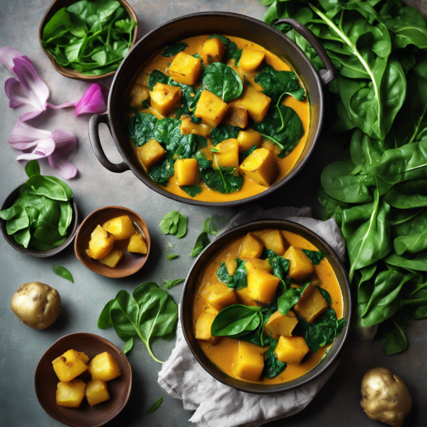 Spicy Potato and Spinach Curry