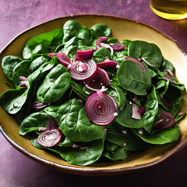 Spinach Salad with Warm Beef Dressing