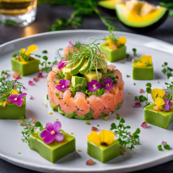 Avocado & Salmon Tartare with Citrus Vinaigrette