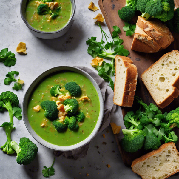 Velvety Broccoli Bread Soup