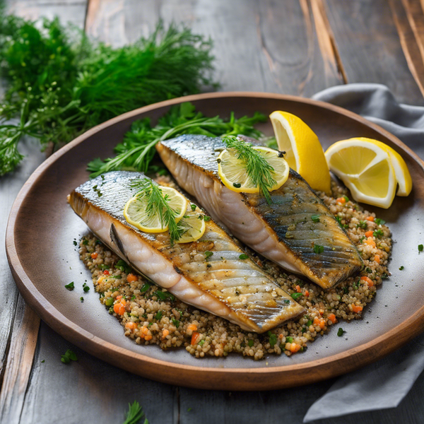 Pan-Seared Mackerel with Lemon Herb Quinoa