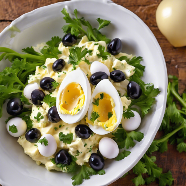 Austrian Garlic Egg Salad with Olive Twist