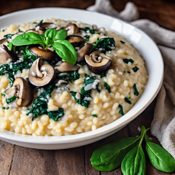 Creamy Spinach and Mushroom Risotto