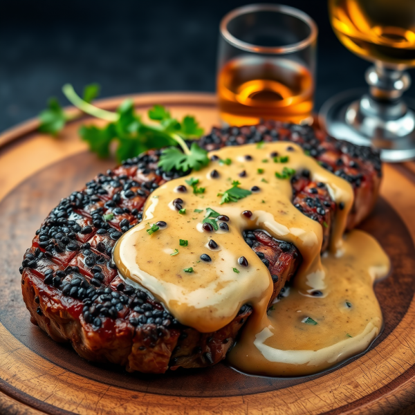 Classic Steak au Poivre for One