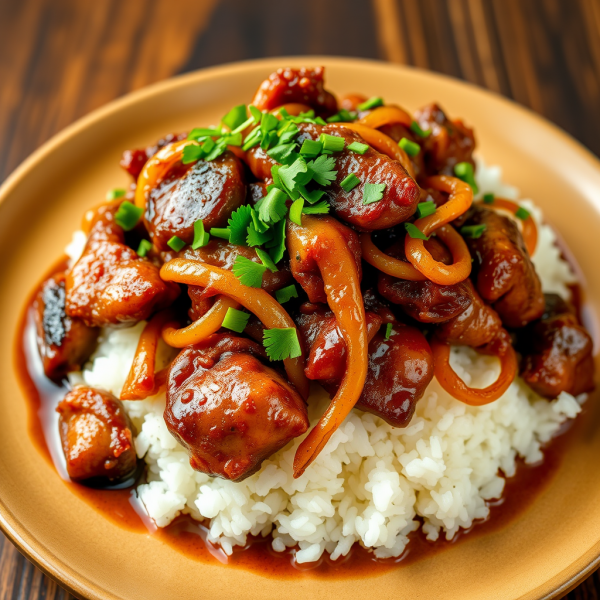 Brazilian Pork Stir-Fry with Rice