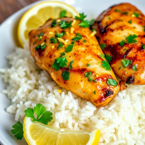 Lemon Herb Chicken with Fluffy Rice