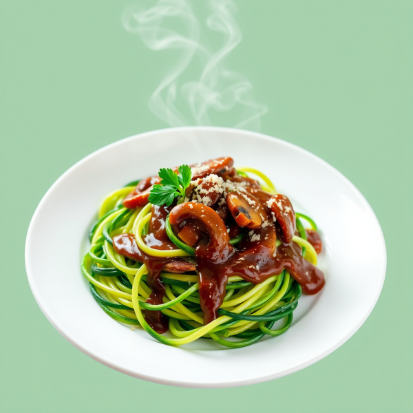 Austrian Zucchini Noodles with Mushroom Paprika Sauce