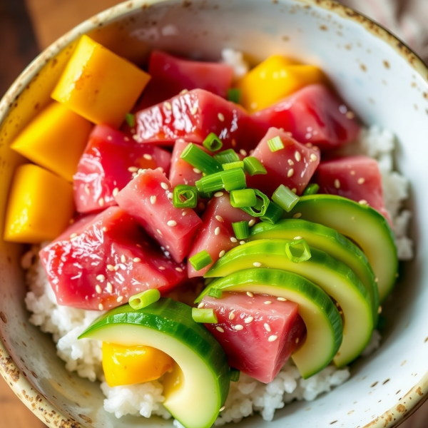 Tropical Ahi Tuna Poke Bowl