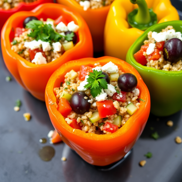 Mediterranean Quinoa Stuffed Peppers