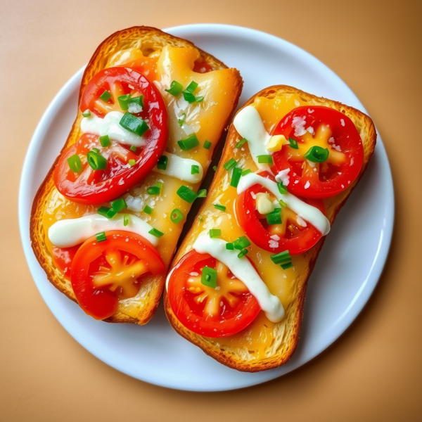 Spicy Cheesy Tomato Toast