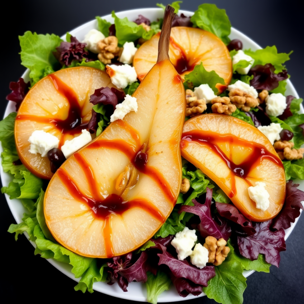 Caramelized Pear and Goat Cheese Salad