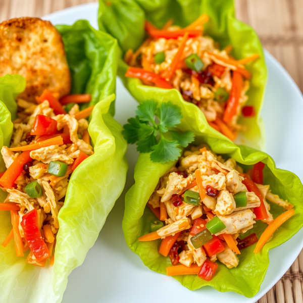 Asian Butter Lettuce Wraps with Savory Bread Crust