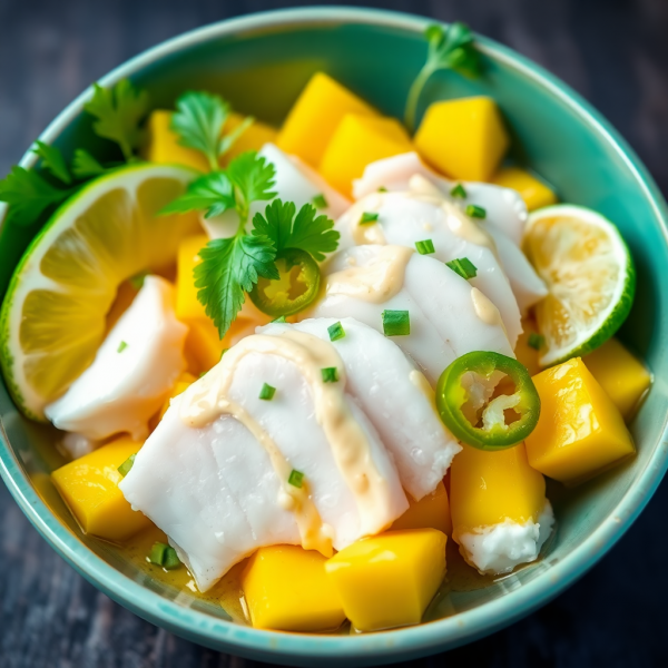 Tropical Ceviche with Coconut Lime Dressing