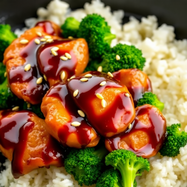 Soy Sauce Glazed Chicken with Broccoli