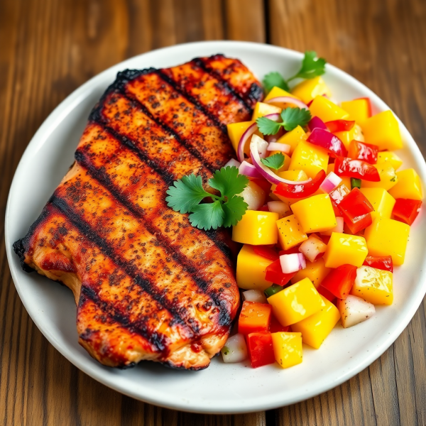 Jerk Chicken with Mango Salsa