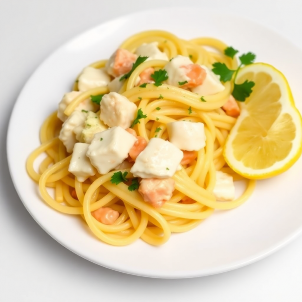 Garlic Butter Crab Linguine