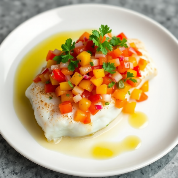 Peruvian Fish with Spicy Pepper Salsa