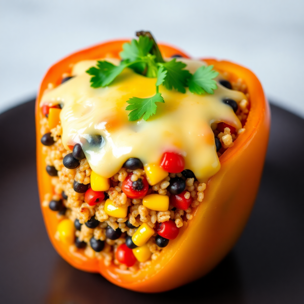 Savory Quinoa Stuffed Bell Pepper